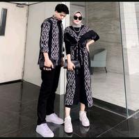 Gambar zala dress coupel tenun black motif Toraja el078 - kemeja, S dari El zarka Collection undefined 3 Tokopedia