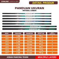 Gambar SONLINE - Joran Pancing Tegek Keris 1.80m - 4.50m Ikan Umpan - 1.80m, Joran Keris dari Sonline Fishing Shop undefined 4 Tokopedia