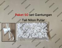 Gambar Paket 50 gantungan tali putih plastik putar klem clem klaim nilon untuk pakan minum ayam kandang ch close house pengatur niple nipel adjuster nylon pengencang naik turun model baru modern dari JMSHOPE Palembang undefined 1 Tokopedia