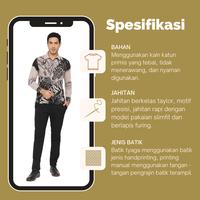 Gambar Kemeja Batik Pria Baju Lengan Panjang Slimfit Lapis Furing Batik Tyaga 0295 Bahan Katun Premium Elegan Motif Formal Warna Hijau Original Kantor Kondangan Trend 2025 Asli Solo - S dari Batik Tyaga_NEW undefined 5 Tokopedia