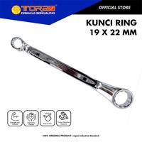 Gambar TORA Kunci Ring 19 x 22 mm - Double Ring Offset Spanner dari Tora Official Store undefined 1 Tokopedia