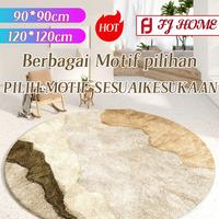 Gambar [FJ] Jakarta Baru - Karpet Bulat Motif Diameter Karpet Bulat Aestetik /Karpet Bulat Modern - YX-1001, 90x90CM dari FJ HOME Official Store undefined 1 Tokopedia