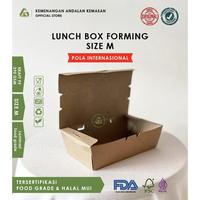 Gambar (ISI 100PCS) Lunch Box Forming size M Pola Internasional (WAJIB MEMBELI EXTRA BUBBLE) Kotak Makanan Kertas Kraft PE dari Kemenangan Andalan Kemasan undefined 1 Tokopedia