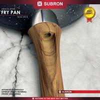 Gambar [SPECIAL LIVE] SUBRON Frypan Teflon Batu Medis Penggorengan Wajan Non-Stick Kompor Induksi Anti Lengket Tebal 22cm Gagang Kayu Kitchenware - HITAM dari SUBRON KITCHENWARE undefined 3 Tokopedia