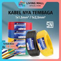 Gambar Kabel Listrik NYA 1 x 1,5mm 2,5mm 50 Yard Full / Kabel Kawat Tembaga Murni PVC SNI / Mrek Hakamitsu - Merah 1x1,5mm², 50Yard=45Meter dari LIVING MALL.ID undefined 1 Tokopedia