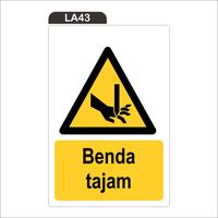 Gambar RAMBU SIGN LA43 BENDA TAJAM - S : 20x30 cm, Sticker Only dari SAFETY SIGN INDONESIA undefined 1 Tokopedia