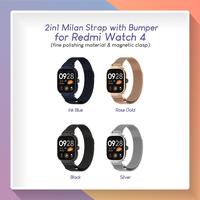 Gambar Milan 2in1 Stainless Strap for Redmi Watch 5 / 4 with Bumper Frame Case (Tali Jam Watch5 Watch4 dengan Cover Casing) - Silver dari hop market undefined 2 Tokopedia