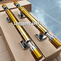Gambar handle pintu barbel 2pcs stainless 45cm 60cm 80cm gagang pintu tarikan pintu - gold transparan, 45cm dari New Langgengjaya07 undefined 1 Tokopedia