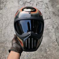 Gambar Helm Cakil Custom Black Hell Flame custom by @crushercustoms Helm Retro Klasik Vintage Ghostrider dari HELM CUSTOM SURABAYA undefined 4 Tokopedia