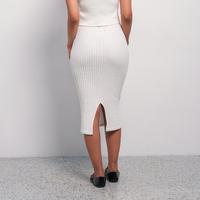 Gambar Noir Sur Blanc Cami Ribbed Skirt White - XS dari noirsurblancstore undefined 4 Tokopedia