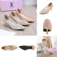 Gambar ELLORA EZ-8127 Sepatu Heels Pesta Wanita Import Hak Setengah (3-5 cm) heels  pesta - Champagne, 36 dari Ellora undefined 1 Tokopedia