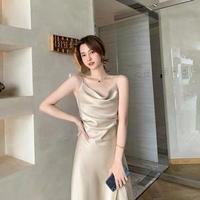 Gambar [CUCI GUDANG] Zavanese - Kiara Dress Satin Korean Fashion - Rose Gold, S/M BB 40-50 Kg dari Zavanese.Fashion undefined 3 Tokopedia