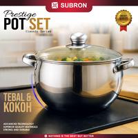 Gambar SUBRON Pumkin Pot Panci Sup Susu Model Labu Full Stainless Tutup Kaca Silver Gold 16CM 18CM 20CM Sayur Kuah Tomyum - SOUP POT GOLD 18CM dari SUBRON KITCHENWARE undefined 2 Tokopedia
