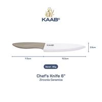 Gambar KAAB - Pisau Keramik Serbaguna 6 inch | Pisau Tajam untuk Cincang Makanan Sayur Daging | Zirconia Ceramics Chef Knife - 6 inch dari Kaab Indonesia undefined 2 Tokopedia