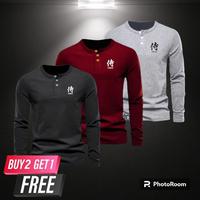 Gambar LENGAN PANJANG/KAOS PAKET BUY 2 GET 1 Santai Slim-fitting Hitam Katun Motif Pria Putih Nyaman Polos Keren Oblong Variasi Formal Kancing distro casuall basic trendy - hijau-abumisti-putih, XL dari reval store undefined 5 Tokopedia