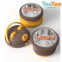 Gambar YOBOX FREE TAS rantang tempat makan steinless 304 bento kids 3 susun lunchbox YOOYEE stainless steel - brown dari Yooyee Indonesia_NEW undefined 5 Tokopedia