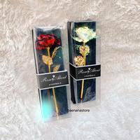 Gambar Bunga mawar gold foil - gift box mawar box hitam bunga rose vas - BUNGA MERAH (box hitam) dari Baenanastore_NEW undefined 5 Tokopedia