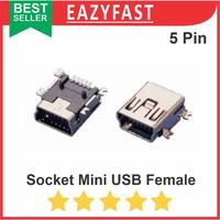 Gambar Mini USB Socket Connector female Konektor betina 5 pin PCB 5p - Warna dari Eazyfast Store undefined 1 Tokopedia