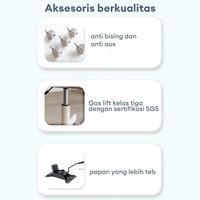 Gambar Jual Kursi Kantor Ergonomis Kursi Gaming Chair Kursi Kerja Nyaman Kursi Belajar Minimalis Modern Kursi Santai Putar Hidrolik Adjustable dengan Sandaran Punggung & Lengan – Kursi Komputer untuk Rumah & Kantor - Hitam（nilon） dari Key Life Mall undefined 5 Tokopedia