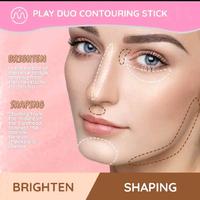 Gambar [3 pcs] MINIPINK X PINKFLASH Play Duo Contouring stick Double Shaping 3D Makeup Stick Lembut dan Halus MP052 Bronzer Highlighter - #01 Twin Natural, 1 pcs dari Al-Amin Beauty99 undefined 5 Tokopedia