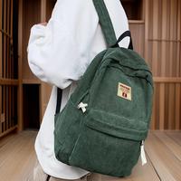 Gambar POLOFELIX Tas Korduroi Tas Bahu Gaya Korea Pemuda Fashion Wanita Ransel Laptop Tas Sekolah untuk Remaja Anak Perempuan Anak Laki Laki Corduroy - HITAM dari Polofelix undefined 4 Tokopedia
