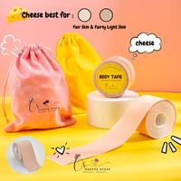 Gambar ODETTE STUFF Body Tape | Bra Boob Tape Invisible Push Up Bra Selotip Badan Adhesive Nipple Cover 5cm x 5m Bra Perekat Pad Bh Katun Poliester Tali Bra Perekat Pad Putih Hitam - Cheese dari Odette Stuff undefined 4 Tokopedia
