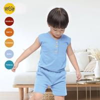 Gambar OZY SET | Setelan Anak Kaos Lengan Buntung Baju Rumah berkancing 1-10 tahun | HEIJA - MERAH MARUN, S 1-2 tahun dari heija kids undefined 5 Tokopedia