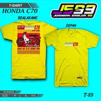 Gambar KAOS HONDA C70 New Promo T-Shirt / Kaos Oblong / Kaos Distro /Kaos HONDA C70 /Full cotton 30s DESIGN JURAGAN SABLON 99 Katun T-89 - Hitam, M dari BAKOL STICKER undefined 3 Tokopedia