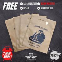 Gambar ( Isi 100 Biji ) Tas Spunbond Souvenir Acara Wedding Gratis Custom Nama | FOP 20.25 - Merah, Sablon Putih dari VIEBEESHOP_NEW undefined 1 Tokopedia