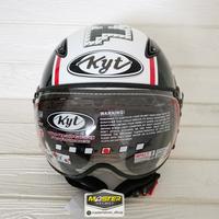 Gambar HELM KYT RETRO ELSICO SERI  #5 WHITE BLACK RED  PILOT GLOSSY - M dari MH Shop. undefined 3 Tokopedia