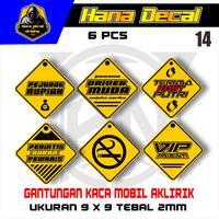 Gambar GANTUNGAN VARIASI KACA MOBIL AKRILIK GANTUNGAN KACA MOBIL TRUK BEBAS CUSTOM - 3 pcs dari HN sticker undefined 1 Tokopedia