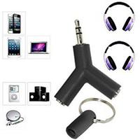 Gambar Audio Splitter 2 In 1 Gantungan Kunci Aux Jack Universal - RANDOM dari Fortuna Mart_NEW undefined 1 Tokopedia
