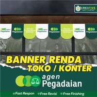 Gambar Banner / Spanduk Flag Renda Toko / Konter Agen Pegadaian (Fast Respon, Free Revisi, & Free Finishing) - 100x30cm dari AksaLine.id undefined 1 Tokopedia