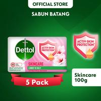 Gambar Dettol Sabun Batang Skincare Anti Bakteri 100gr (5 Pcs) - Bar Soap dari Aki Murah Jakarta undefined 1 Tokopedia