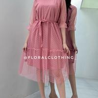 Gambar ￼F190 Dress wanita kondangan bridesmaid pesta mewah bahan premium Formal Panjang - Maroon dari Floralclothing undefined 3 Tokopedia
