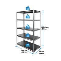 Gambar AZKO Krisbow Rak Besi 5 Tingkat - Abu-Abu Storage Rack Metal Tempat Penyimpanan Serbaguna Rak Barang Organizer Gudang dari AZKO ID undefined 4 Tokopedia