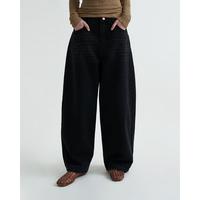 Gambar 3Mongkis - Celana Panjang Wanita Jerico Barrel Denim Pants - Black, 28 dari 3Mongkis undefined 1 Tokopedia