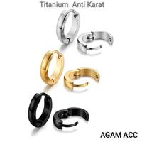 Gambar (1Pasang) Anting Titanium Kualitas tinggi 100 % Asli Model  Oval //Anting Titanium Pria dan Wanita Silver Gold Black earrings jewellery Elegan 7 mm dan 9 mm  (A.Oval) Aksesoris - Silver 1 Pasang, 7 mm dari Agam Accessories_NEW undefined 3 Tokopedia