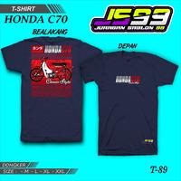 Gambar KAOS HONDA C70 New Promo T-Shirt / Kaos Oblong / Kaos Distro /Kaos HONDA C70 /Full cotton 30s DESIGN JURAGAN SABLON 99 Katun T-89 - Hitam, M dari BAKOL STICKER undefined 5 Tokopedia