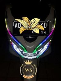 Gambar Stiker Lampu Alis PCX 150 RGB Pelangi motorcycle - Kombinasi dari Wagiman Sticker undefined 3 Tokopedia
