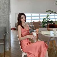 Gambar [CUCI GUDANG] Zavanese - Kiara Dress Satin Korean Fashion - Rose Gold, S/M BB 40-50 Kg dari Zavanese.Fashion undefined 4 Tokopedia