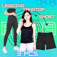 Gambar TANKTOP WANITA TANKTOP KEKINIAN SINGLET WANITA LEGGING DAN SHORT PAKET 3PCS Dalaman Kemben Tank Atasan Nyaman Melar Rompi Pendek - LEGING HJ-TANGTOP CK-SHOTR HJ, XXL dari Rmda fashion undefined 3 Tokopedia