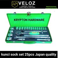 Gambar kunci sock set 25pcs heavy duty Veloz Japan quality dari KRYPTON HARDWARE undefined 1 Tokopedia