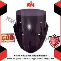 Gambar Visor Windshield NMax old Pendek 2015 2016 2017 2018 2019 Variasi N Max Hitam dan Bening - HITAM SMOKE dari KM Motorpart undefined 1 Tokopedia