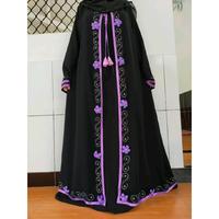 Gambar Abaya Aurora Set Outer Abaya Hitam Saudi - S, bunga hitam dari almubarok abaya undefined 2 Tokopedia