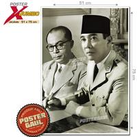 Gambar Poster XJumbo PROKLAMATOR KEMERDEKAAN NKRI : SOEKARNO - HATTA #XJFJP370 - ukuran 51 x 75 cm dari Poster Gaul undefined 1 Tokopedia