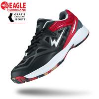Gambar Sepatu Badminton Eagle Hurricane Original Warna Hitam Merah Sepatu Bulu Tangkis Eagle Hurricane Pria Wanita Abu - Hitam Merah, 42 dari Leond Shoes undefined 1 Tokopedia