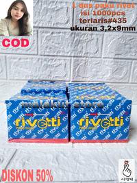 Gambar 1 dus paku ripet isi 1000 paku rivet isi 1000pcs 435 3.2x9m blind ripet tembak paku rivet terlaris 435 ukuran 3.2x9m isi 1000pcs murah paku rivet rivetti 435 ukuran 3.2x9mm isi 1000pcs paku rivet tembak isi 1000 pcs paku rivet 1000pcs ripet - 300pcs dari malakut store undefined 1 Tokopedia