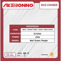Gambar AKEBONNO - Mini/Travel Size Rice Cooker/Penanak Nasi Anak Kos Kecil 300ml Garansi 1 Tahun - Hijau dari Akebonno undefined 4 Tokopedia