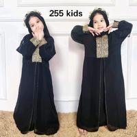 Gambar Abaya Anak Hitam Lebaran  Gamis Elegant Dubai 255 Kids Kombinasi Renda Bordir  Syari  Dress  Muslim Wanita Baju Bunga Simple Panjang Couple Cewek - Dubai 255 kids, S dari Bungashop245 undefined 1 Tokopedia